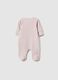 Multicoloured striped baby girl's sleepsuit in stretch cotton_1