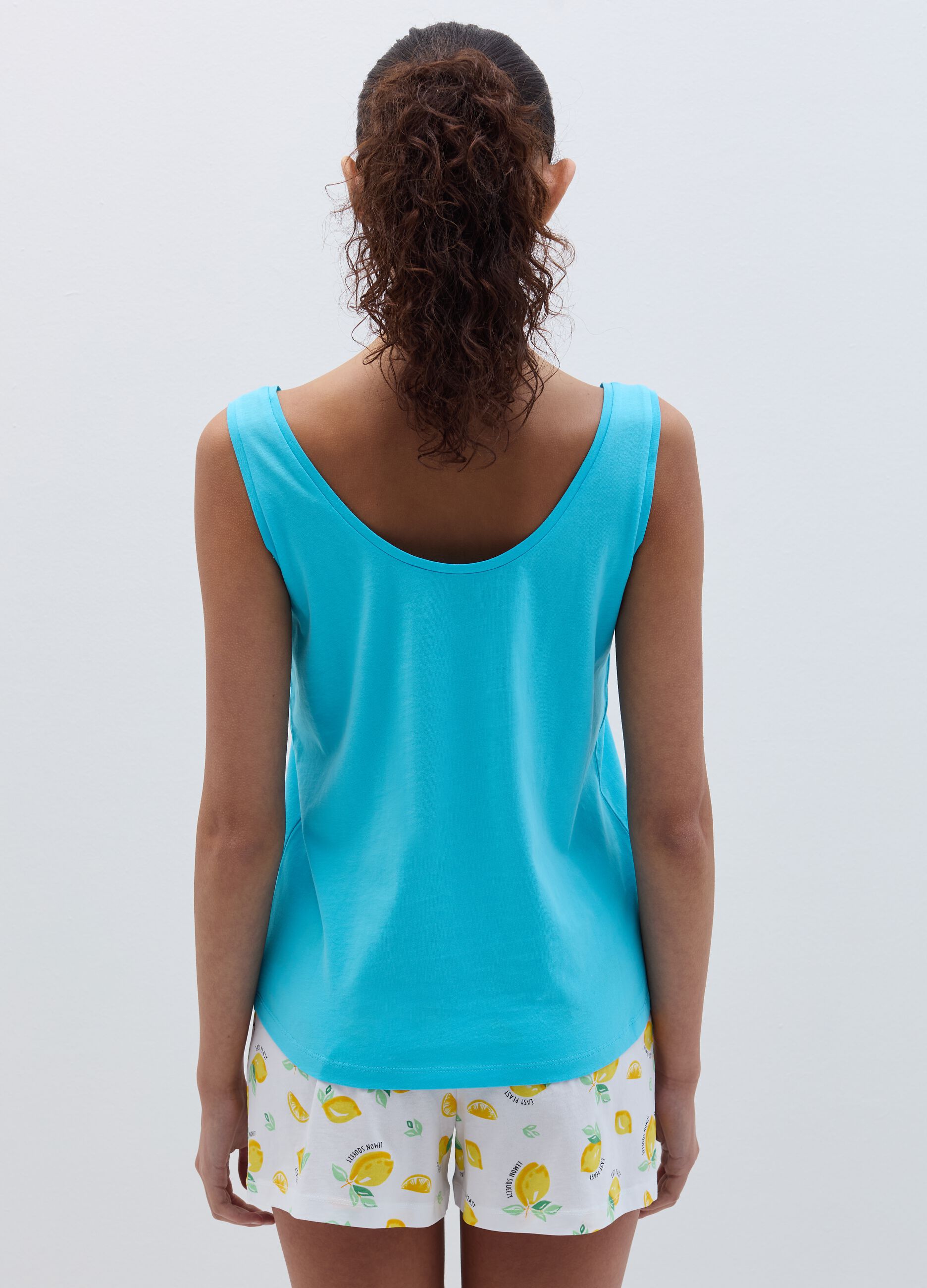 Short pyjamas with lemons print