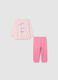 Girls' pink pure cotton pyjamas regular fit_0
