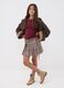 Brown pleated skirt in stretch viscose_0