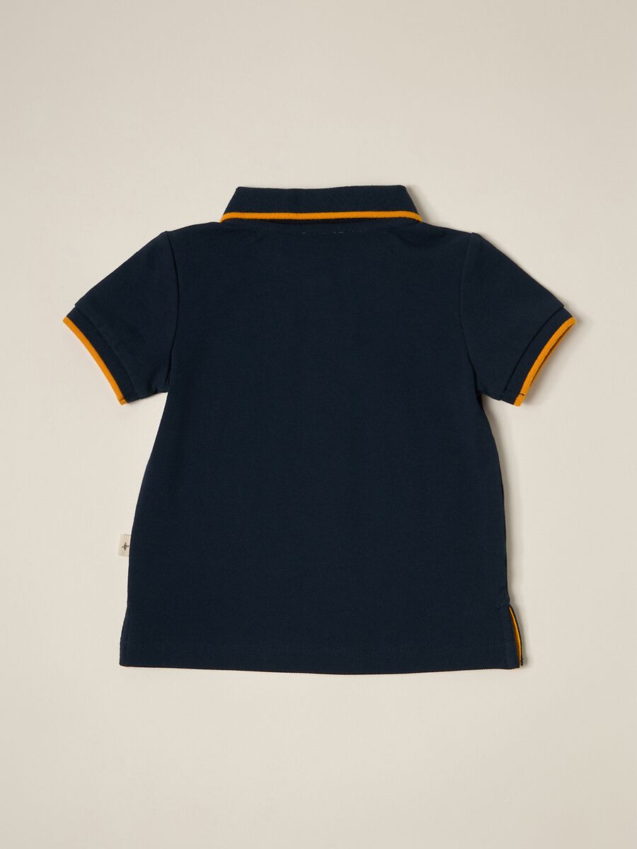 IANA newborn boy stretch cotton piquet polo shirt_1