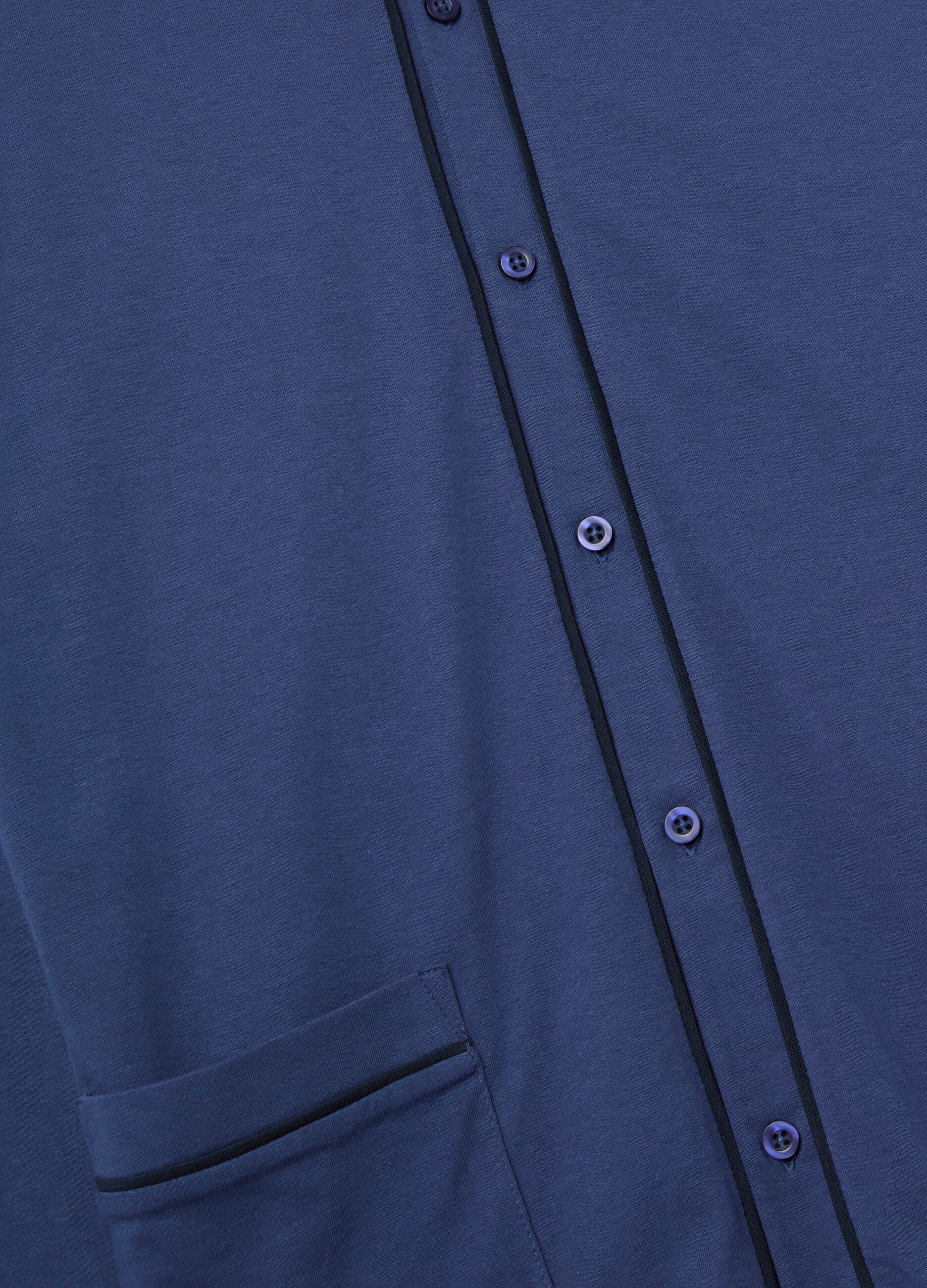 Cotton pyjamas with contrasting piping