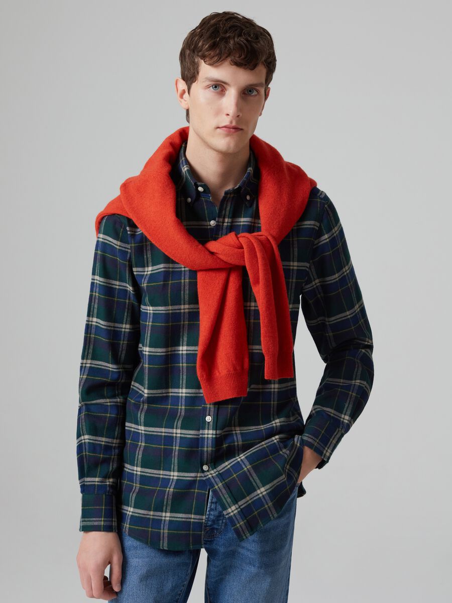 Flannel shirt with check pattern_1