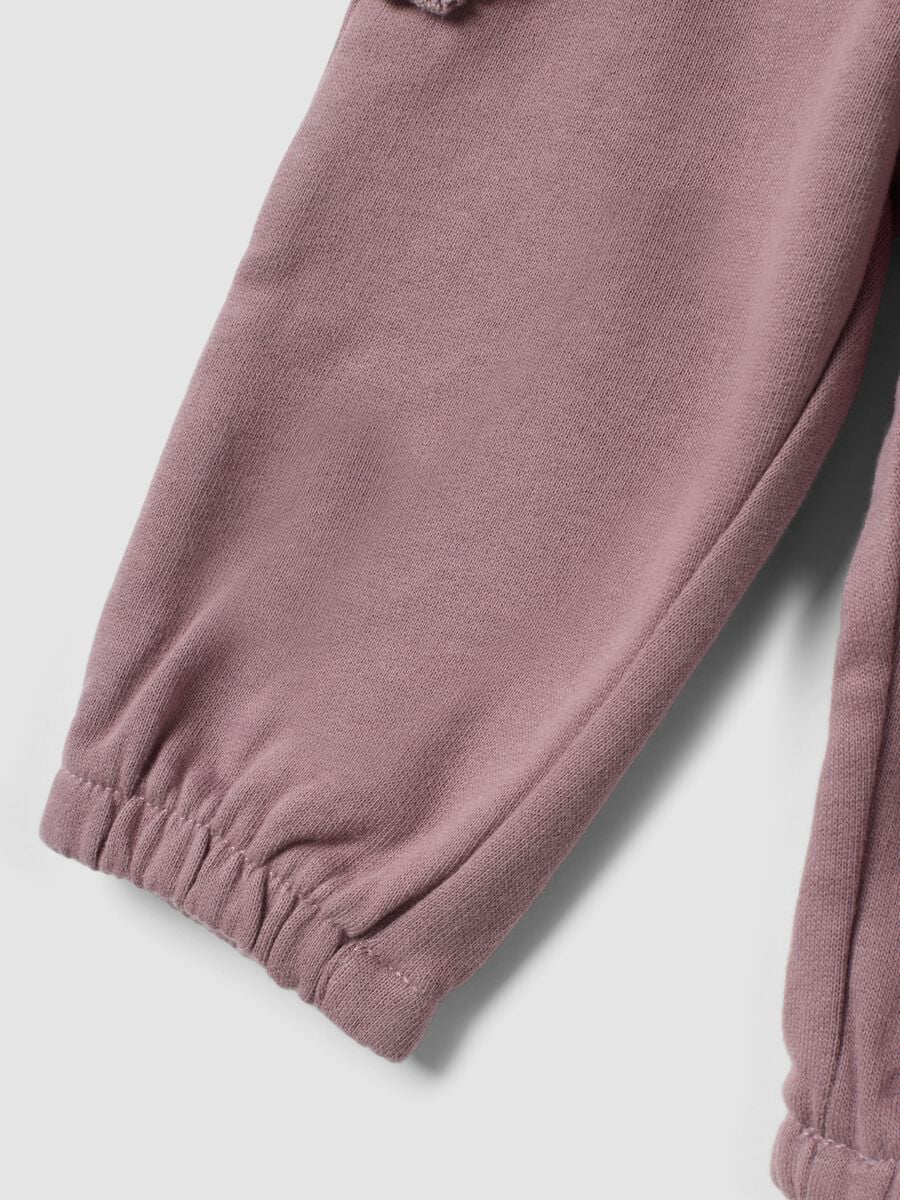 Purple organic cotton trousers with elasticated waist, regular fit_2