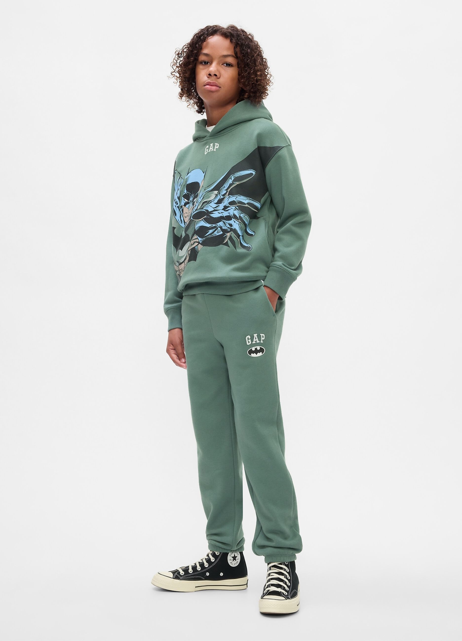 Joggers with Batman print and logo embroidery