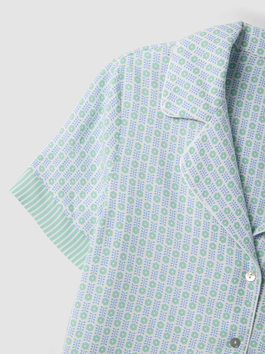 Multicolour pure viscose pyjama shirt, regular fit with design_5