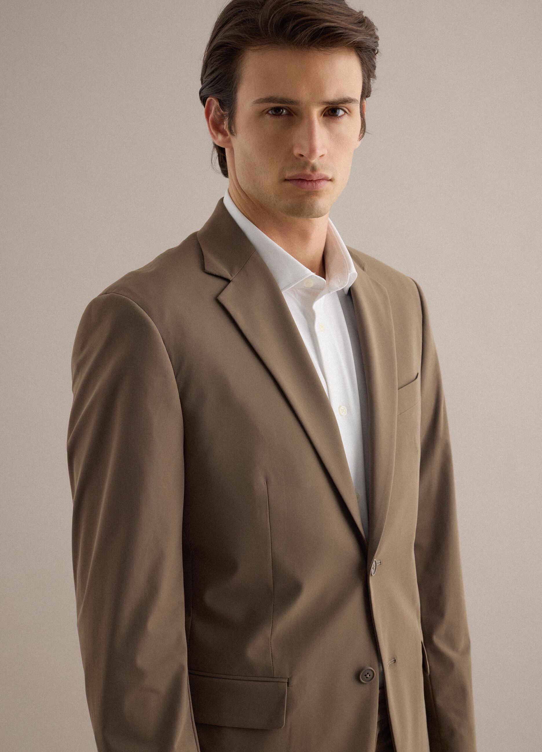 Brown Slim Fit Blazer