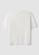 T-shirt bianca in puro cotone girocollo con taschino boxy fit_2