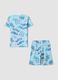 Boy's azure pure cotton pyjama regular fit with prints_1