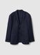 Slim fit pure linen blue blazer_0