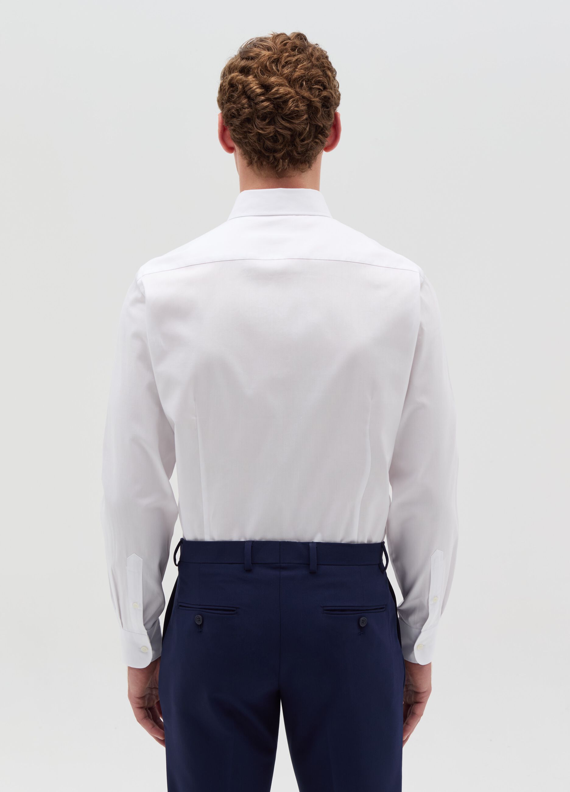 Camicia slim in cotone button-down
