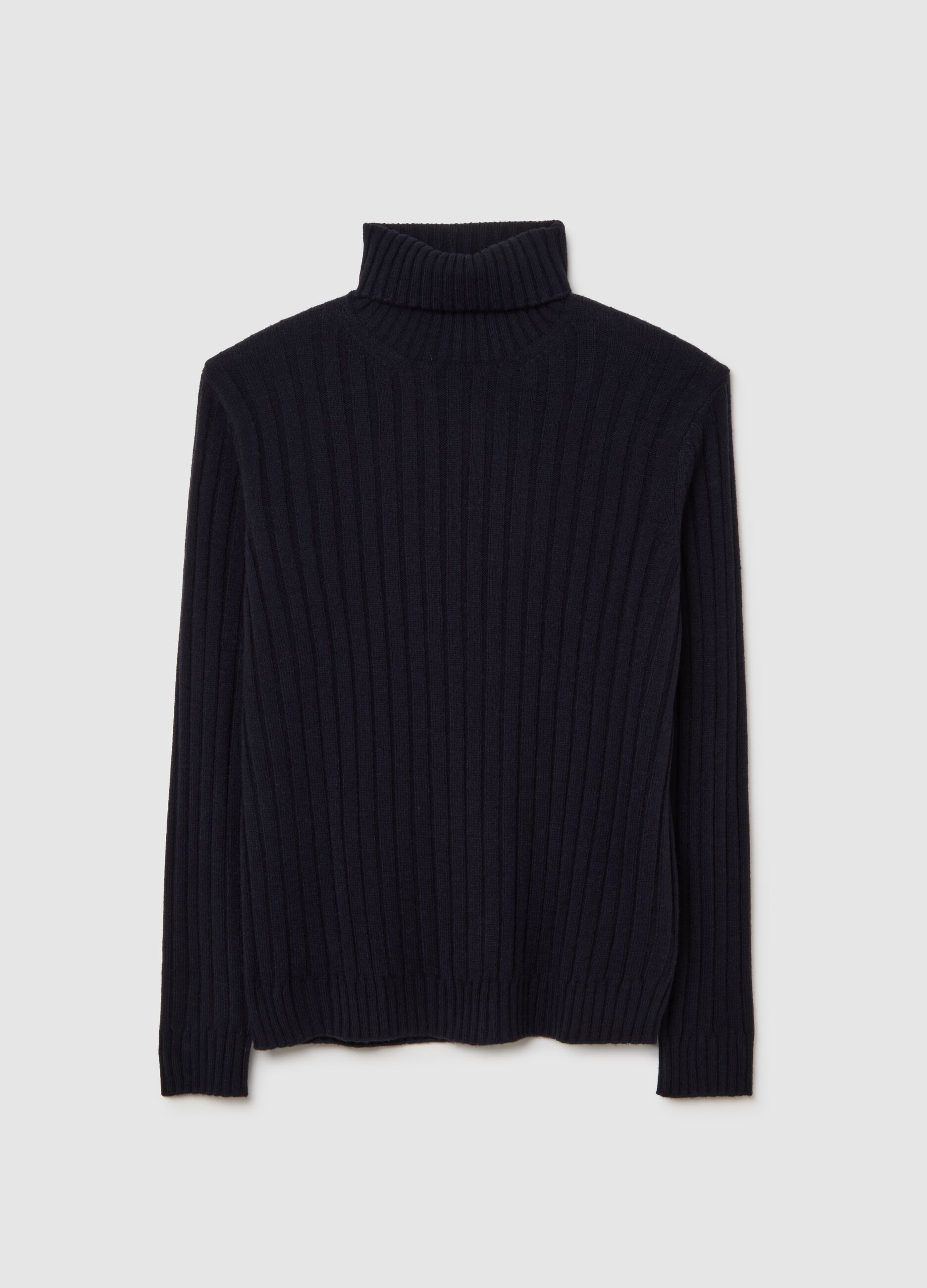 Regular fit blue turtleneck