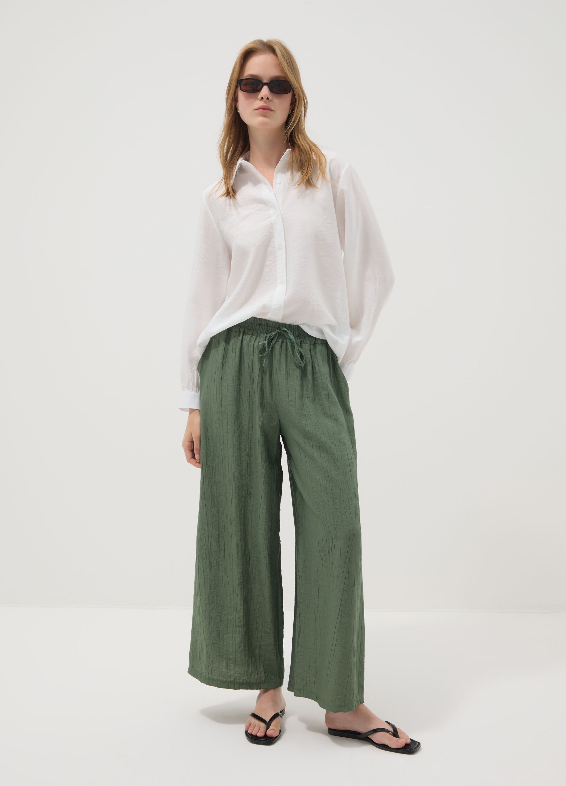 Camicia bianca in misto viscosa
