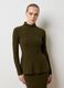 Green Ribbed Turtleneck Sweater - Fitted Fit_1