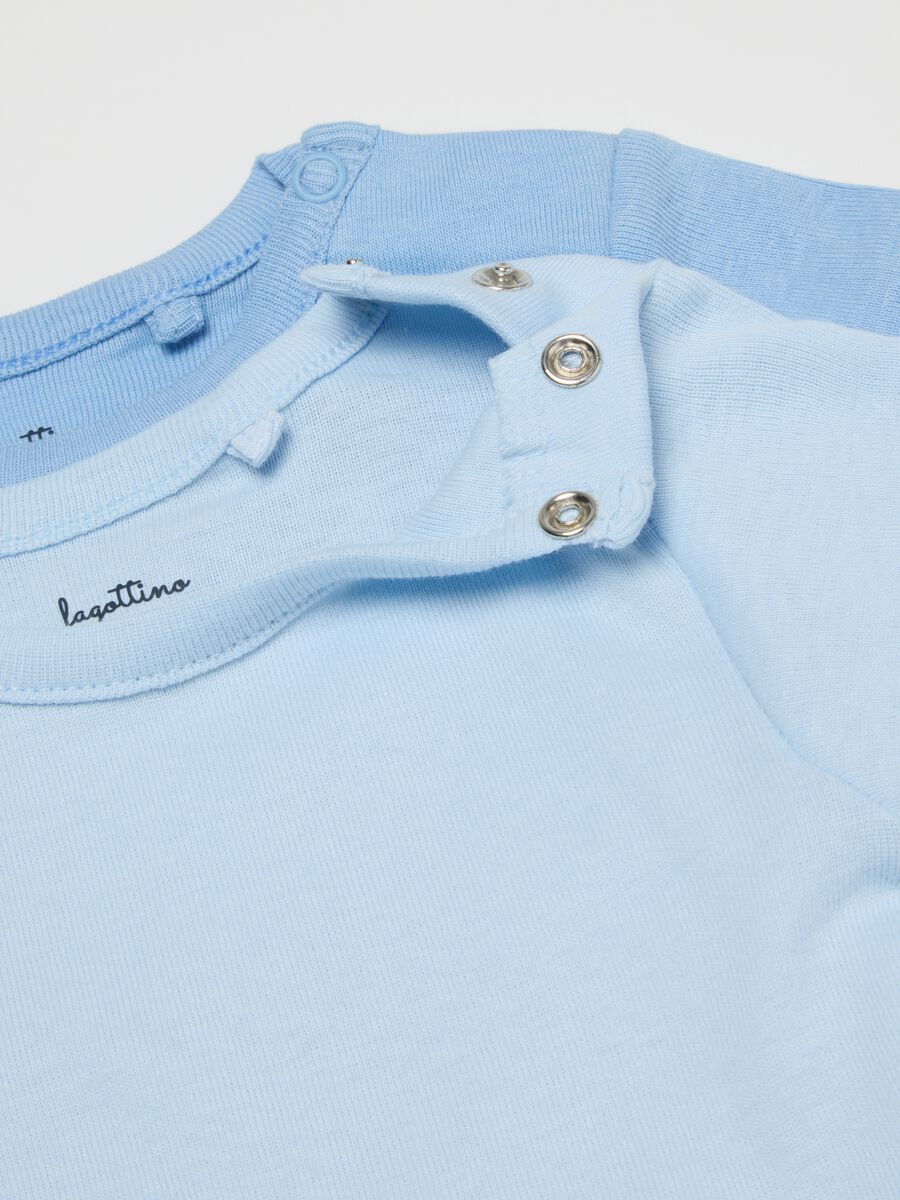 Multicoloured baby bodysuit tripack in pure cotton_3