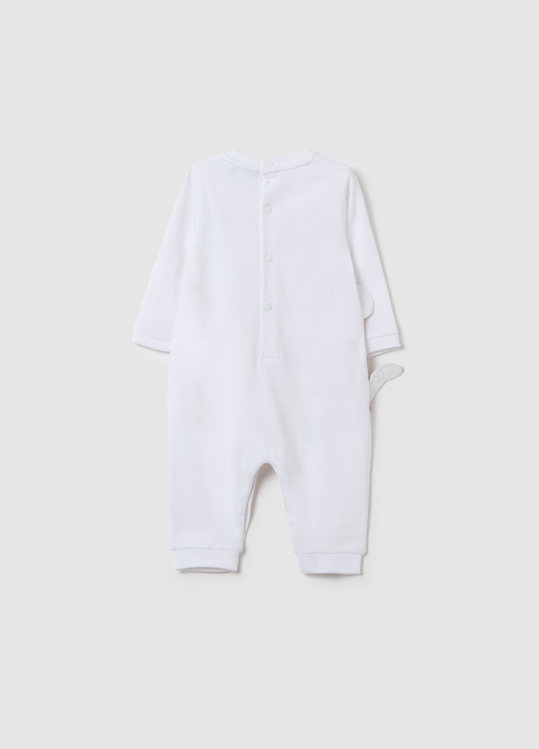 Tutina in cotone con stampa tigrotto "Born to be Wild"