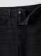 Black denim wide-leg jeans in pure cotton_5