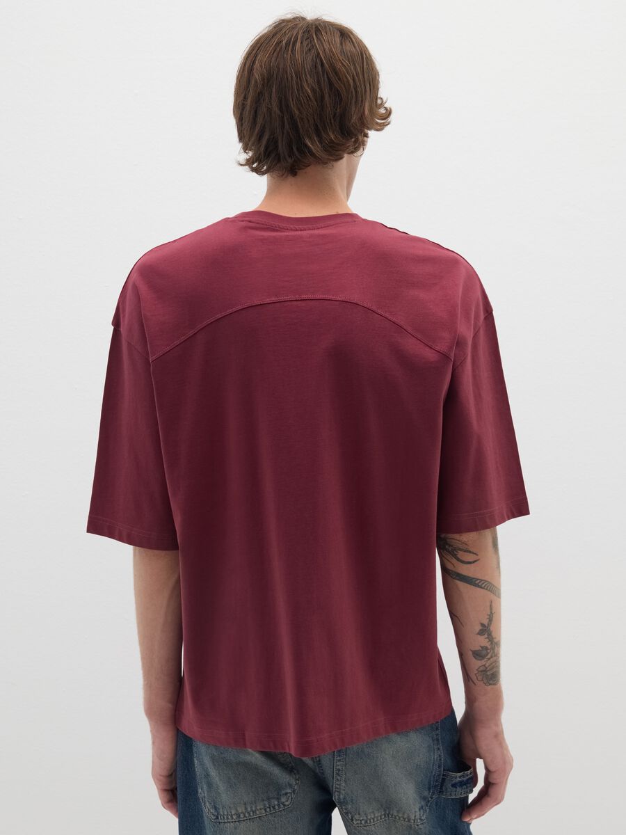 Red Boxy Fit Pure Cotton T-Shirt_3