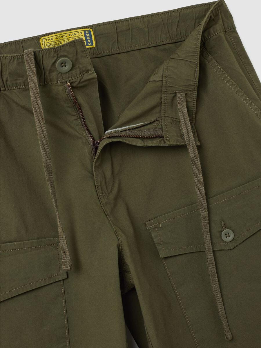 Men's Green Cotton Bermuda Shorts, Regular Fit_1