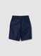 Children's blue pure cotton shorts, regular fit_1