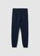 Boys' pure cotton blue jogger trousers in regular fit_1