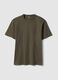 Green relaxed fit crew neck pure cotton t-shirt_0