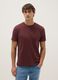 Red slim fit stretchy cotton T-shirt_1