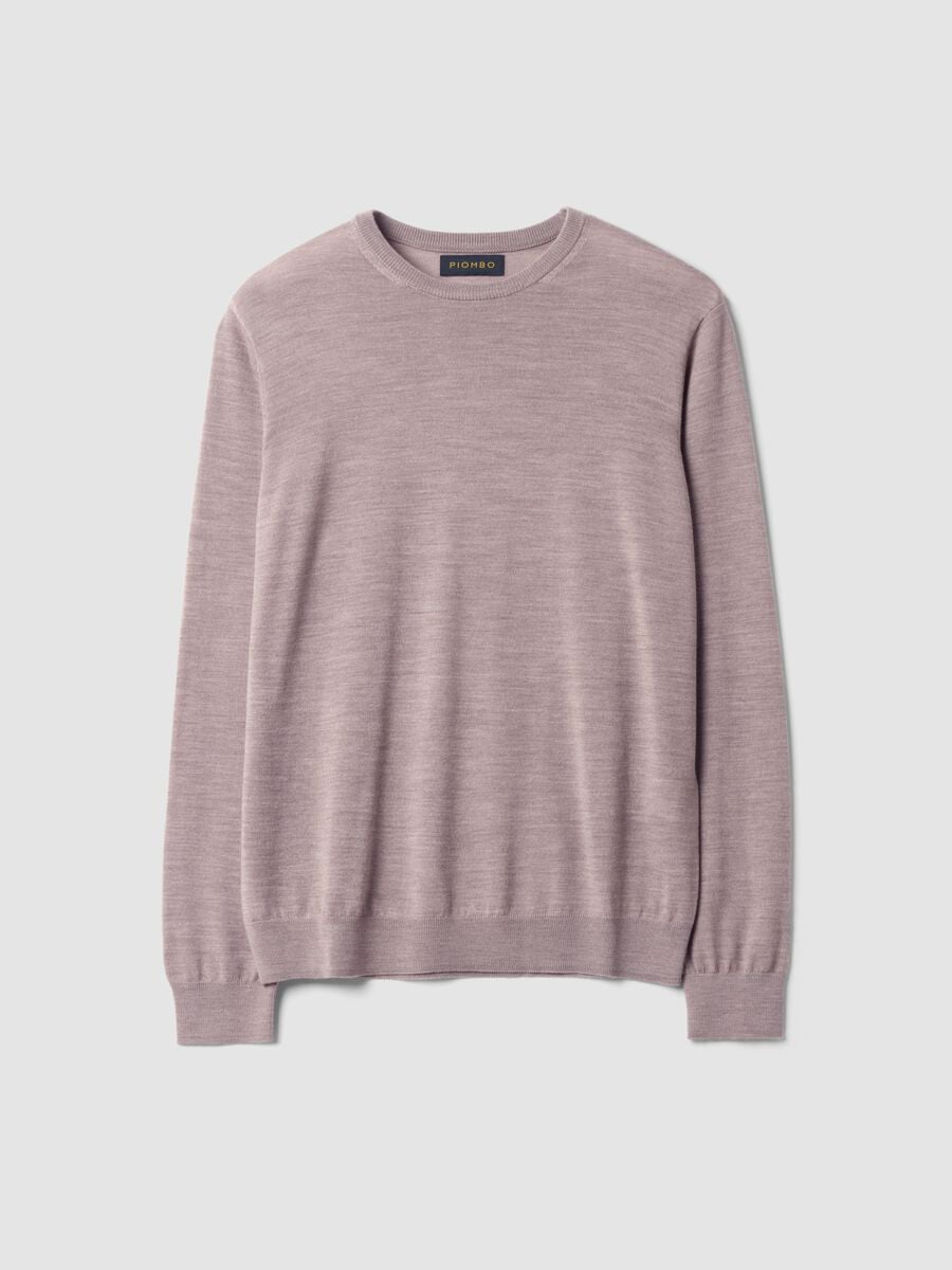 Maglia beige girocollo in pura lana merino regular fit_4