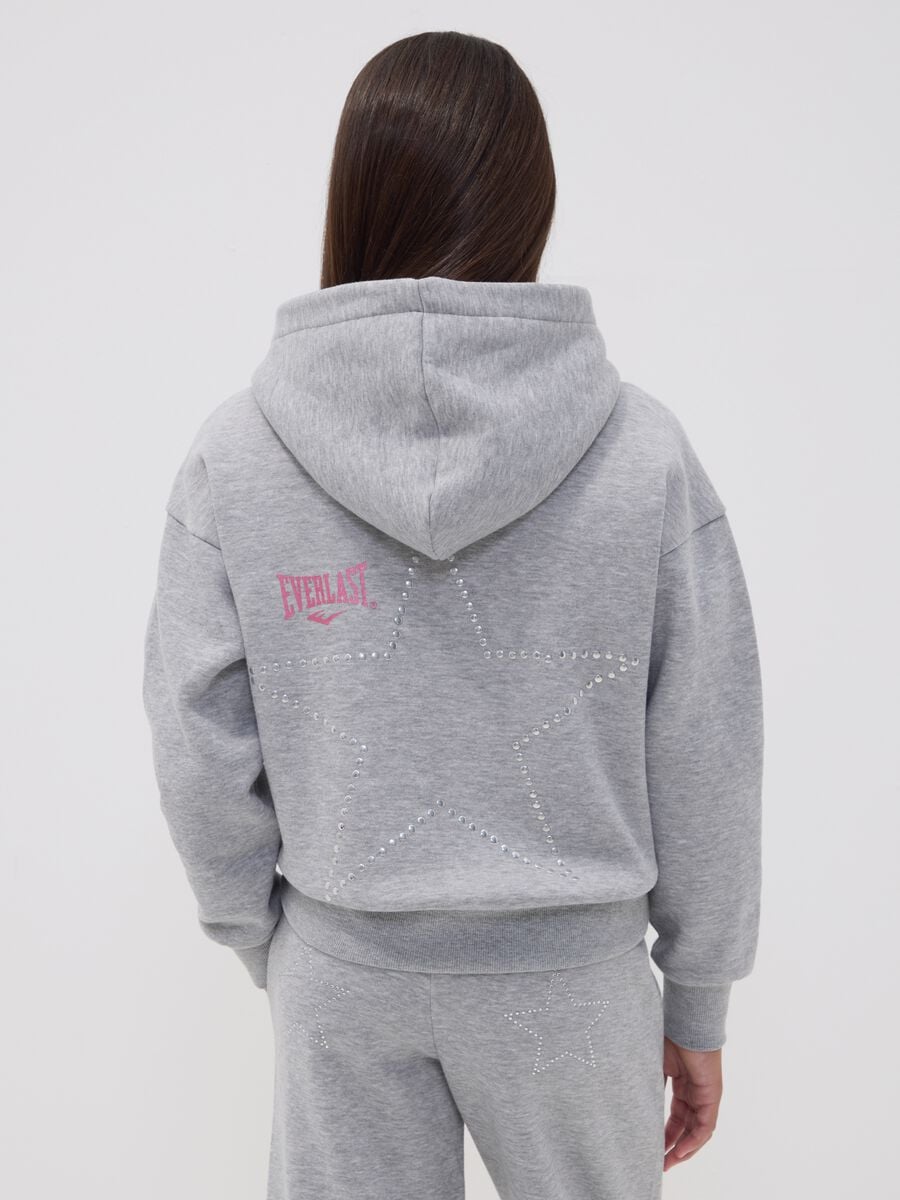 Grey cotton-blend hoodie for girls, regular fit_2
