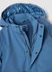 Long padded blue parka with detachable hood, oversized fit_2