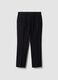 Black pure cotton regular-fit chino trousers_4