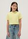 Yellow pure cotton boxy fit girl's T-shirt_0