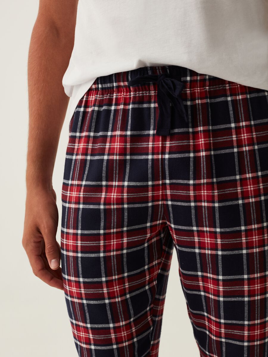 Pantalone pigiama in fantasia tartan_3