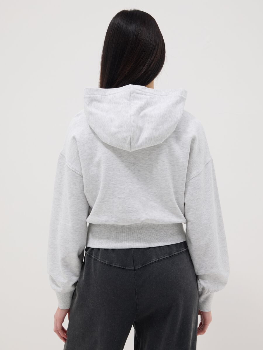 Felpa in puro cotone viola da ragazza relaxed fit con cappuccio_2