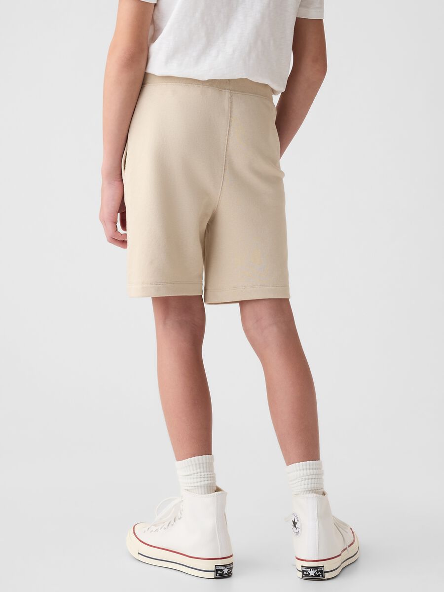 Bermuda jogger in French Terry stampa logo_2