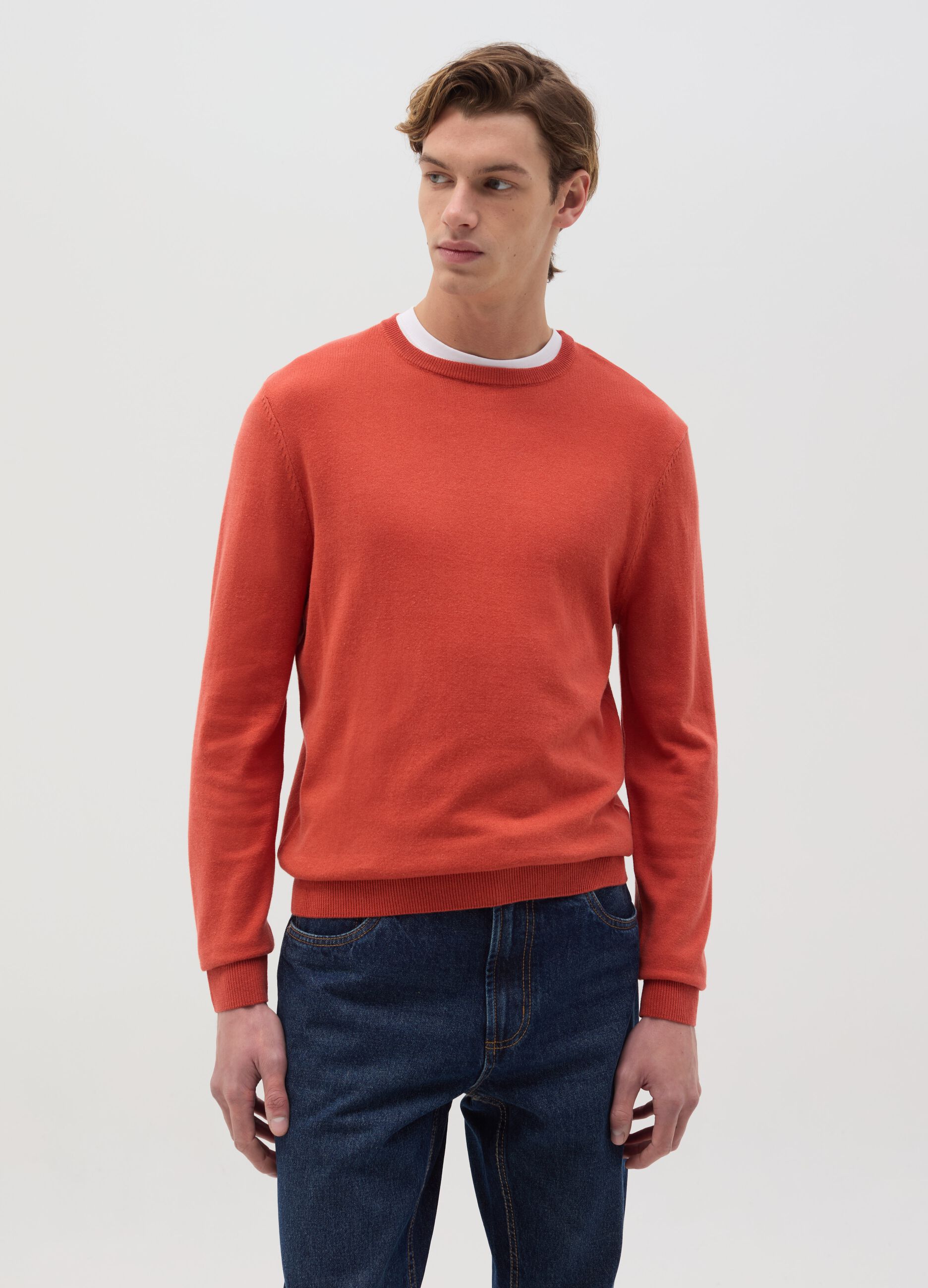 Pullover con scollo rotondo