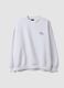White cotton-blend sweatshirt with Dan Dan back print_0