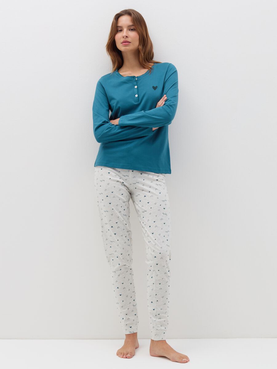 Long pyjamas with hearts print_0
