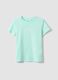 Girl's light blue pure cotton T-shirt regular fit with slogan_0