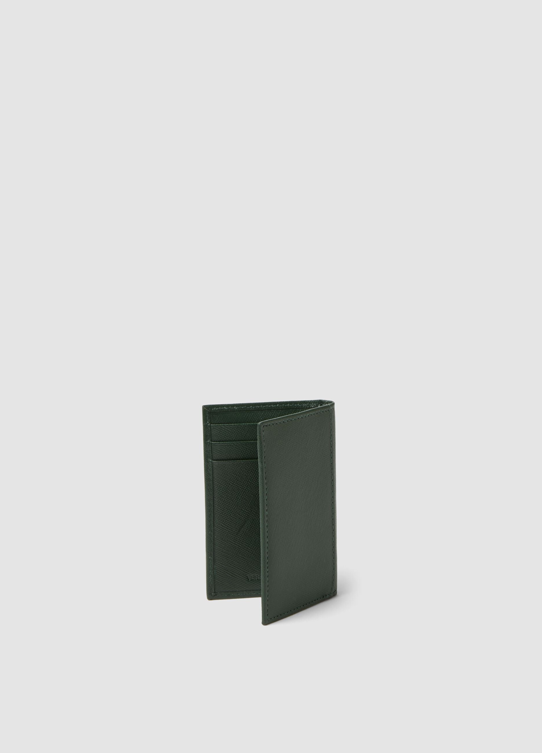 Green leather wallet