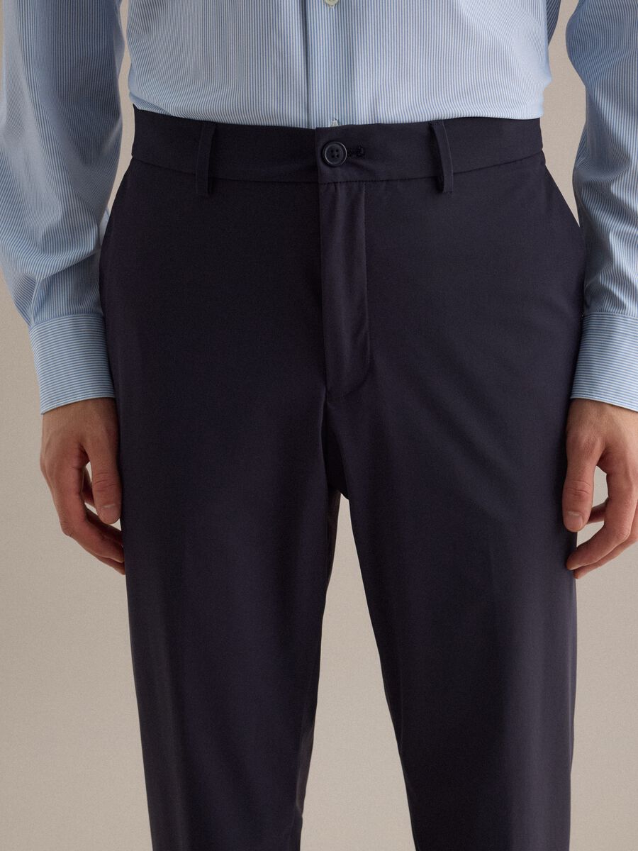 Pantaloni formali blu regular fit_3
