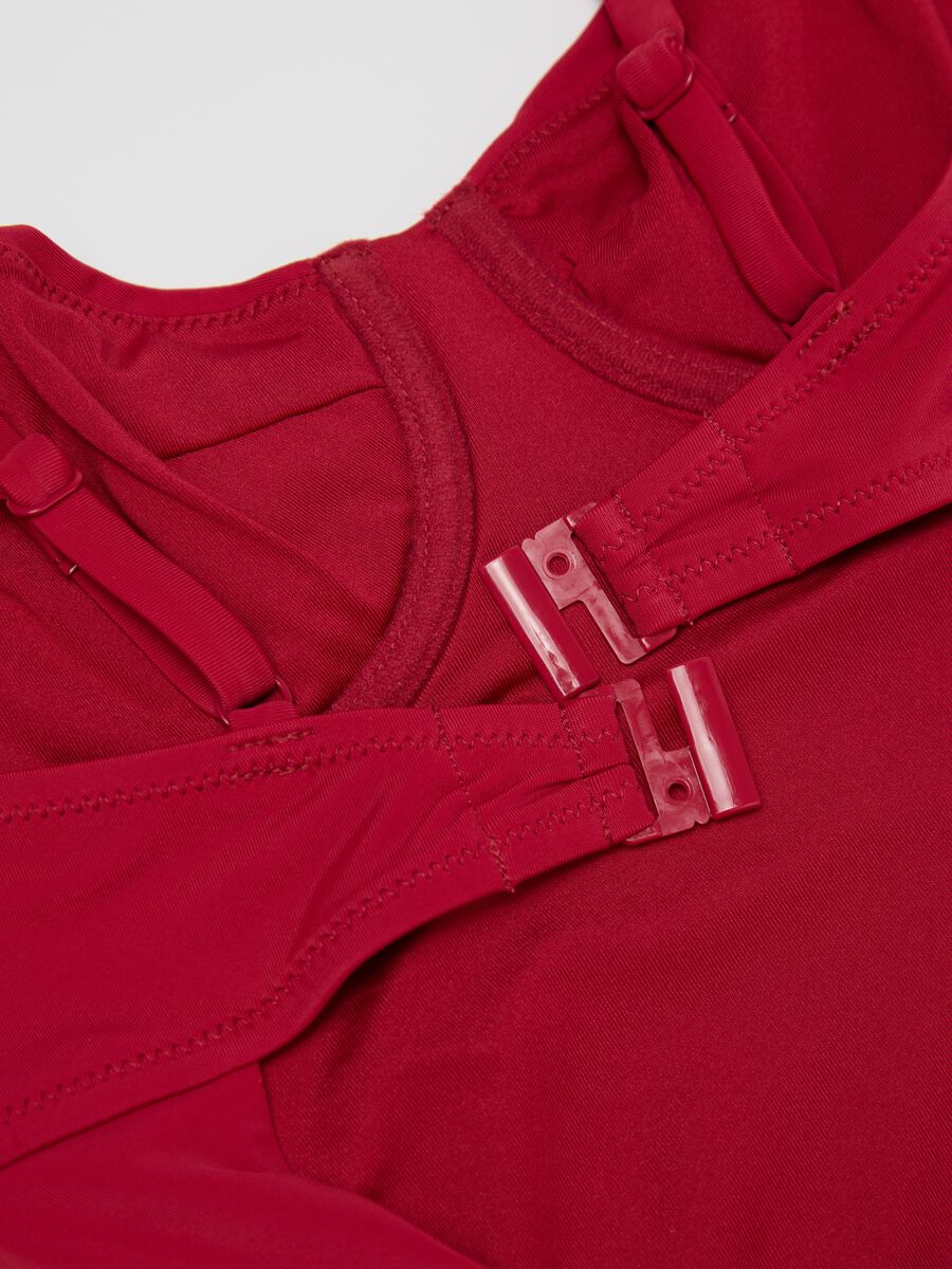 Red Jacquard One-Piece Swimsuit_1