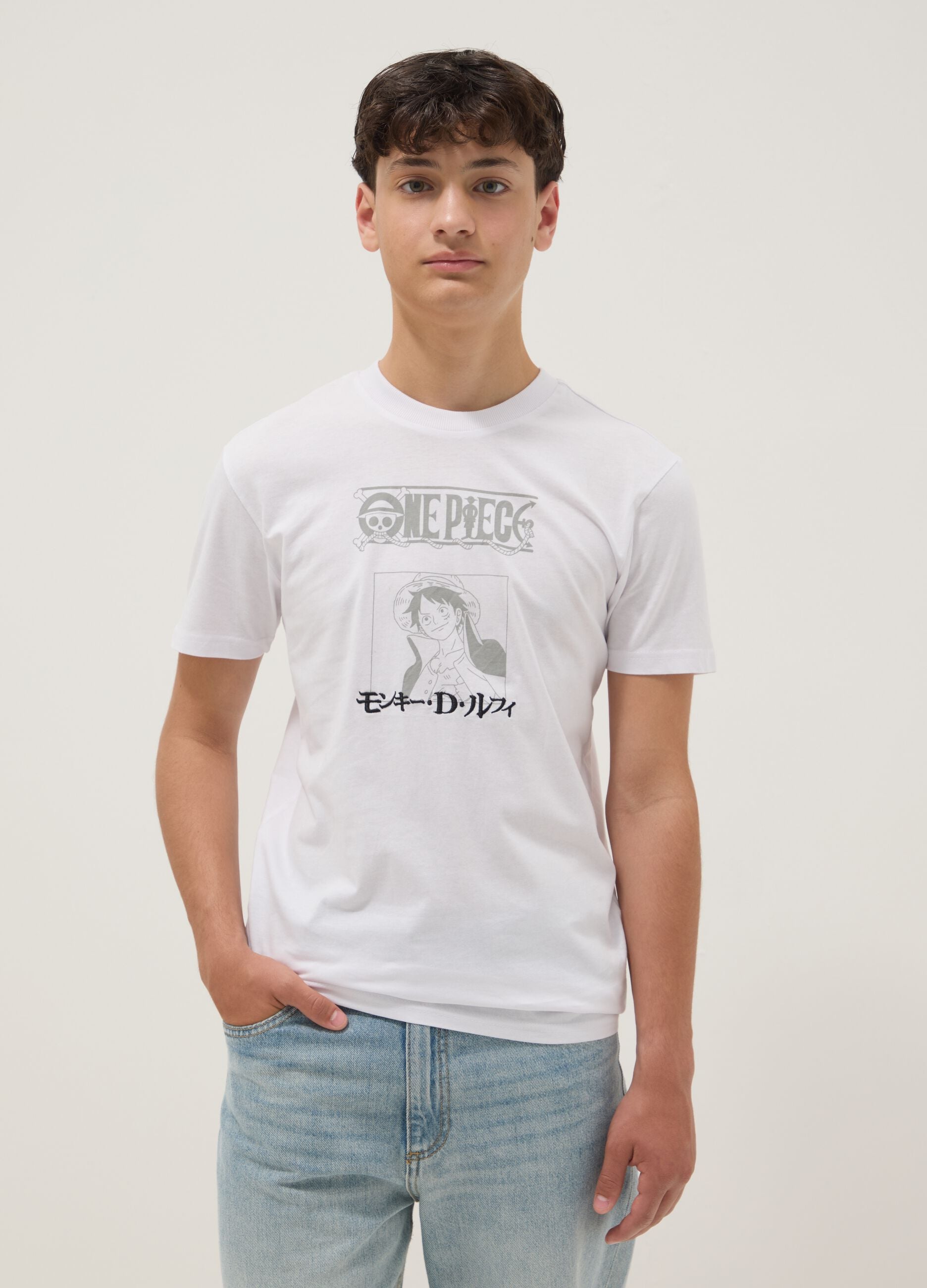 White short-sleeved pure cotton T-shirt
