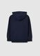 Children's oversized blue cotton sweatshirt with zip_1