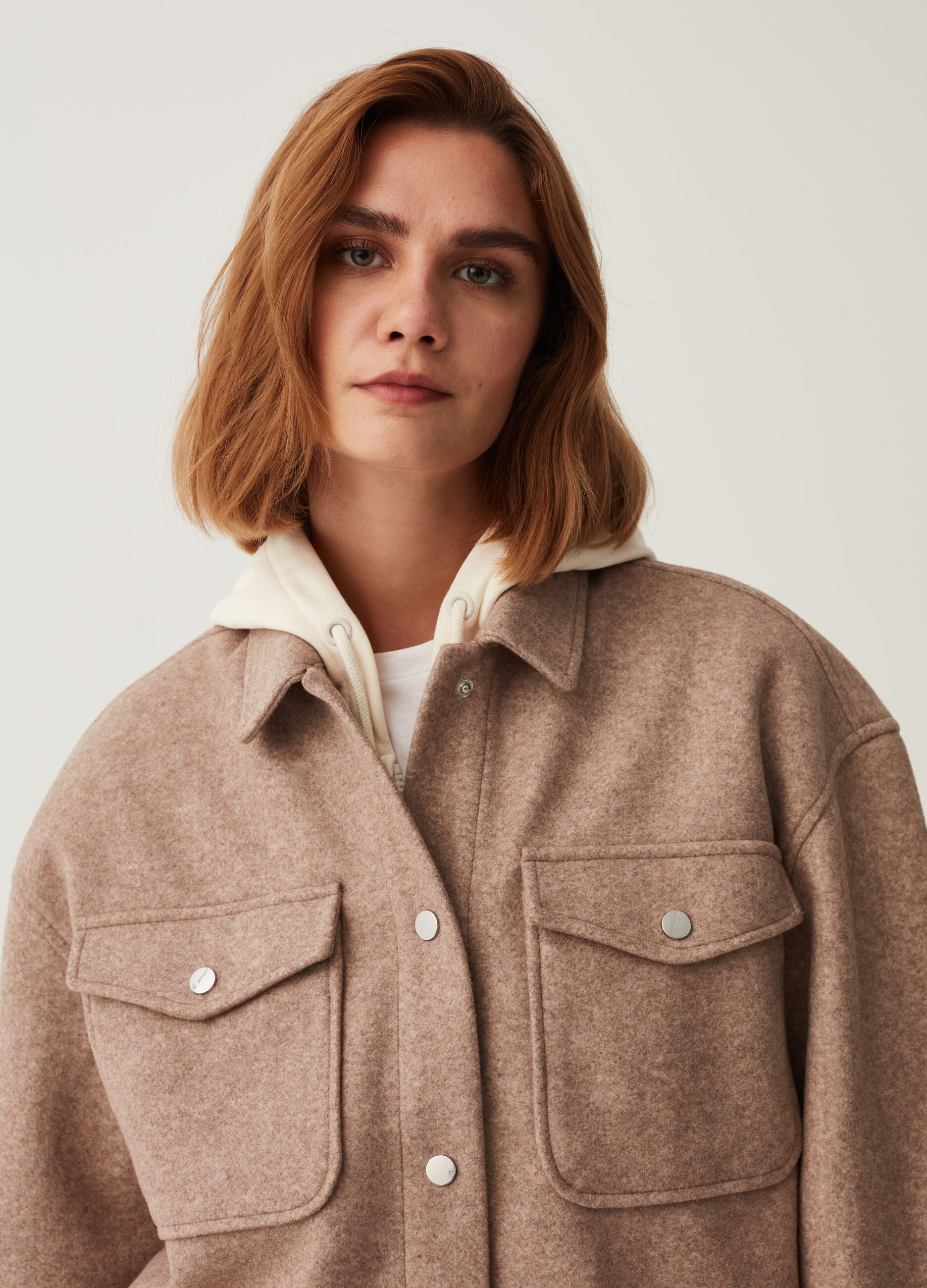 Shacket oversize in panno melange_1