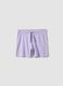 Girls&rsquo; purple pure cotton regular-fit shorts_0