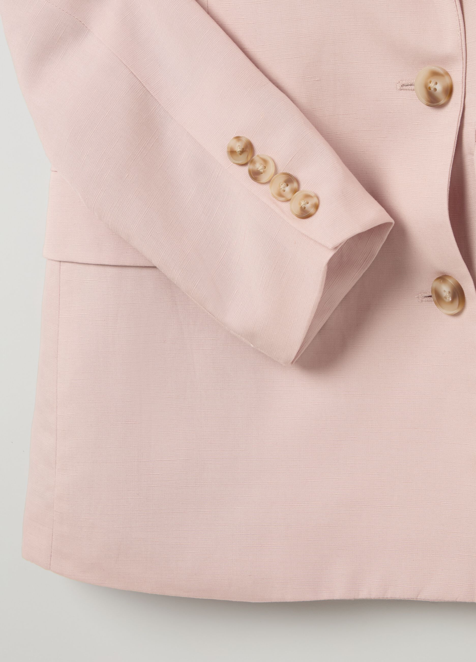 Blazer doppiopetto in Lyocell e lino