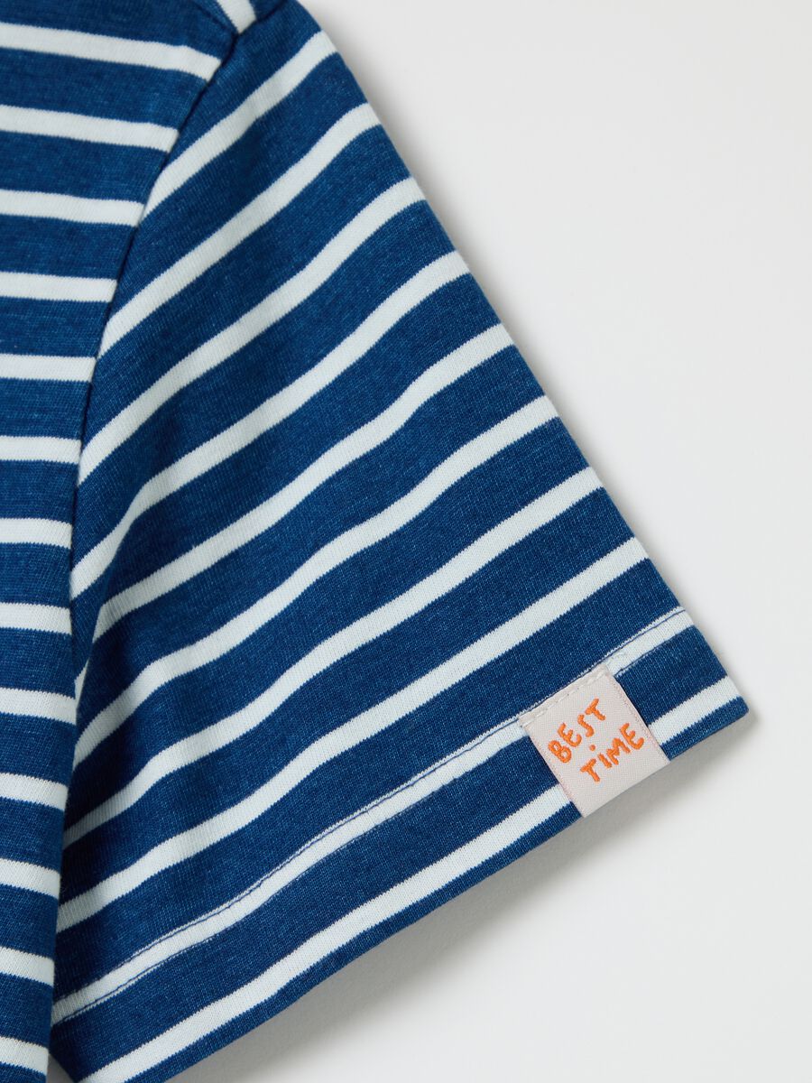 Children's multicolor striped polo in pure cotton regular fit_2
