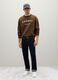 Brown pure cotton sweatshirt regular fit_1