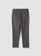 Pantaloni formali grigi in misto lana e viscosa carrot fit_2